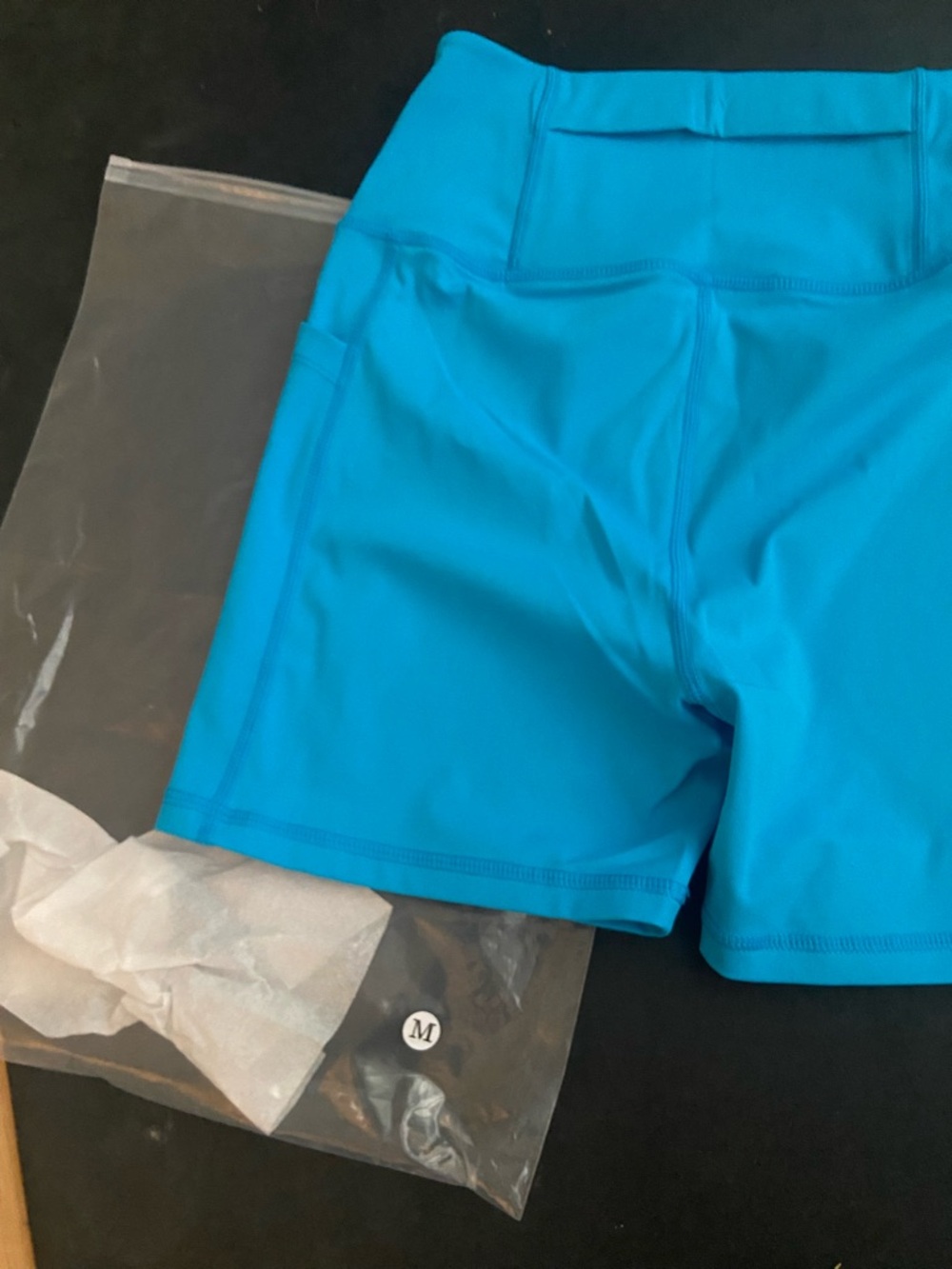 Women’s High-Waist Bike Shorts in Bright Turquoise